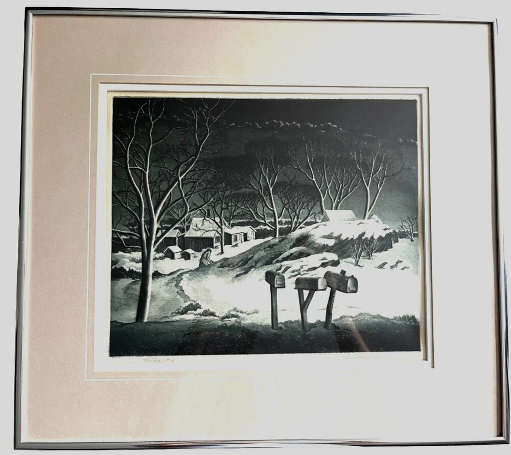 Framed Lithograph By Samuel L. Margolies- "Winter Solitude" - Signed & Numbered